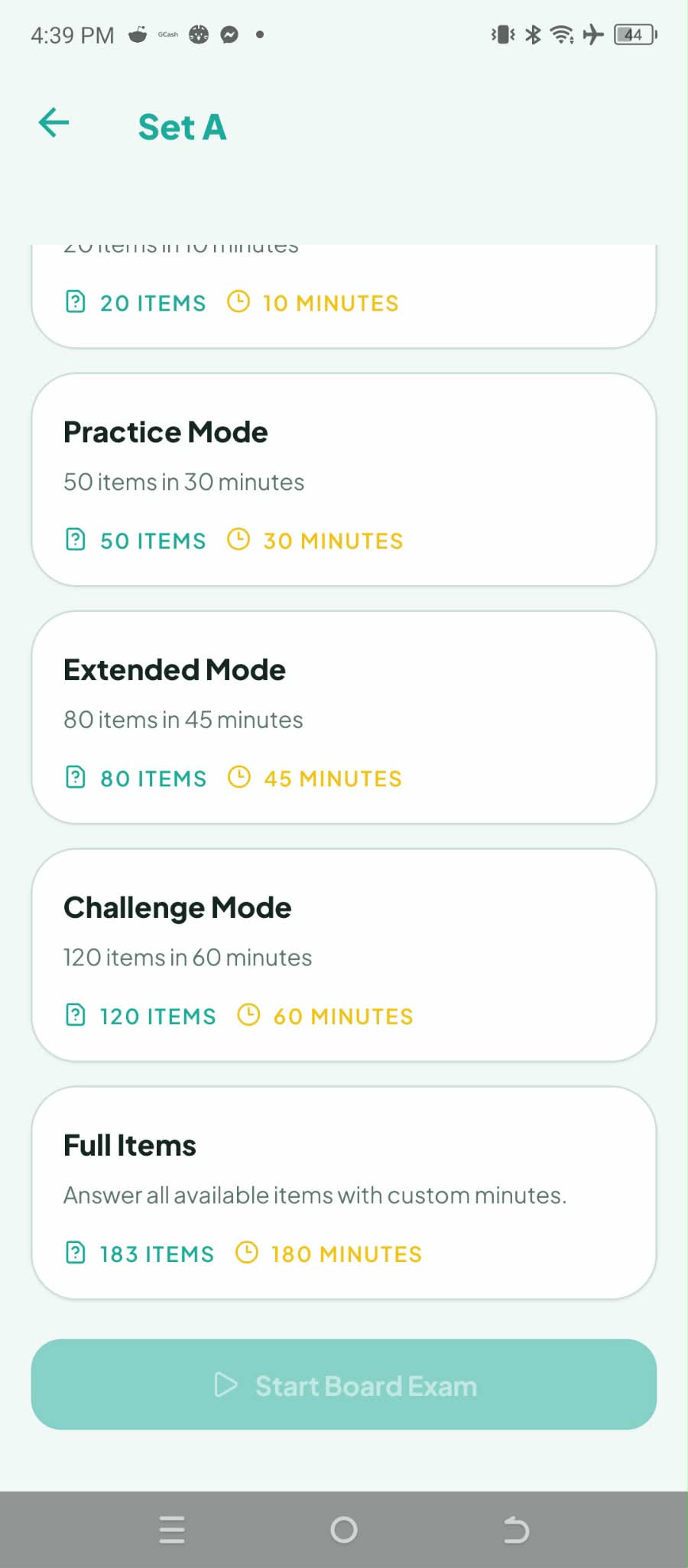 Sure Win board exam modes