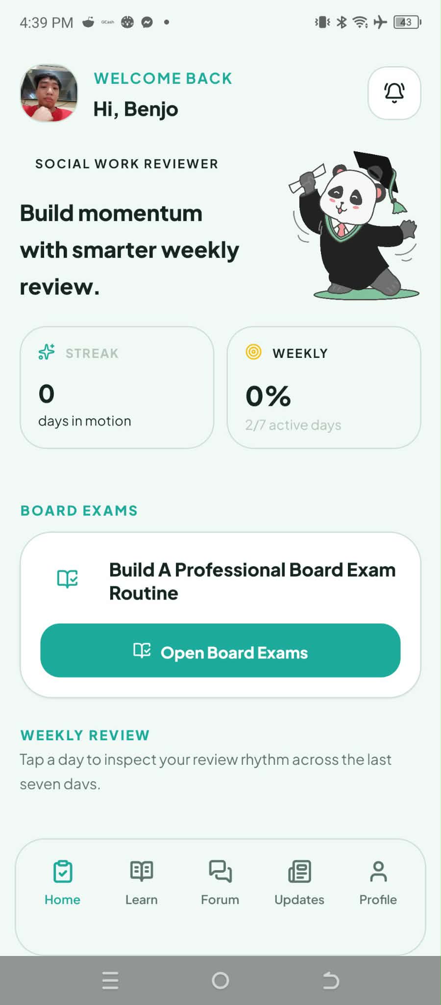 Sure Win home dashboard